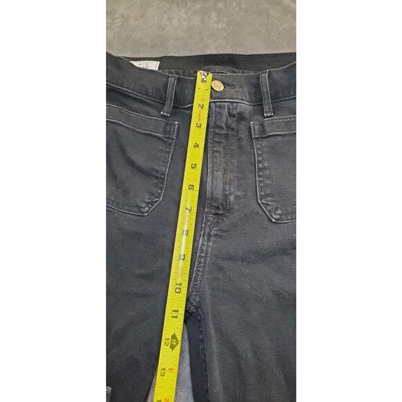 Gap Pants Womens Sz 29 Black 70s Flare High Rise Corduroy Stretch Retro Style C1 - Picture 4 of 10